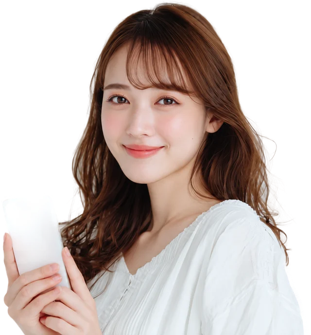 スマホを持つ女性（イメージ）